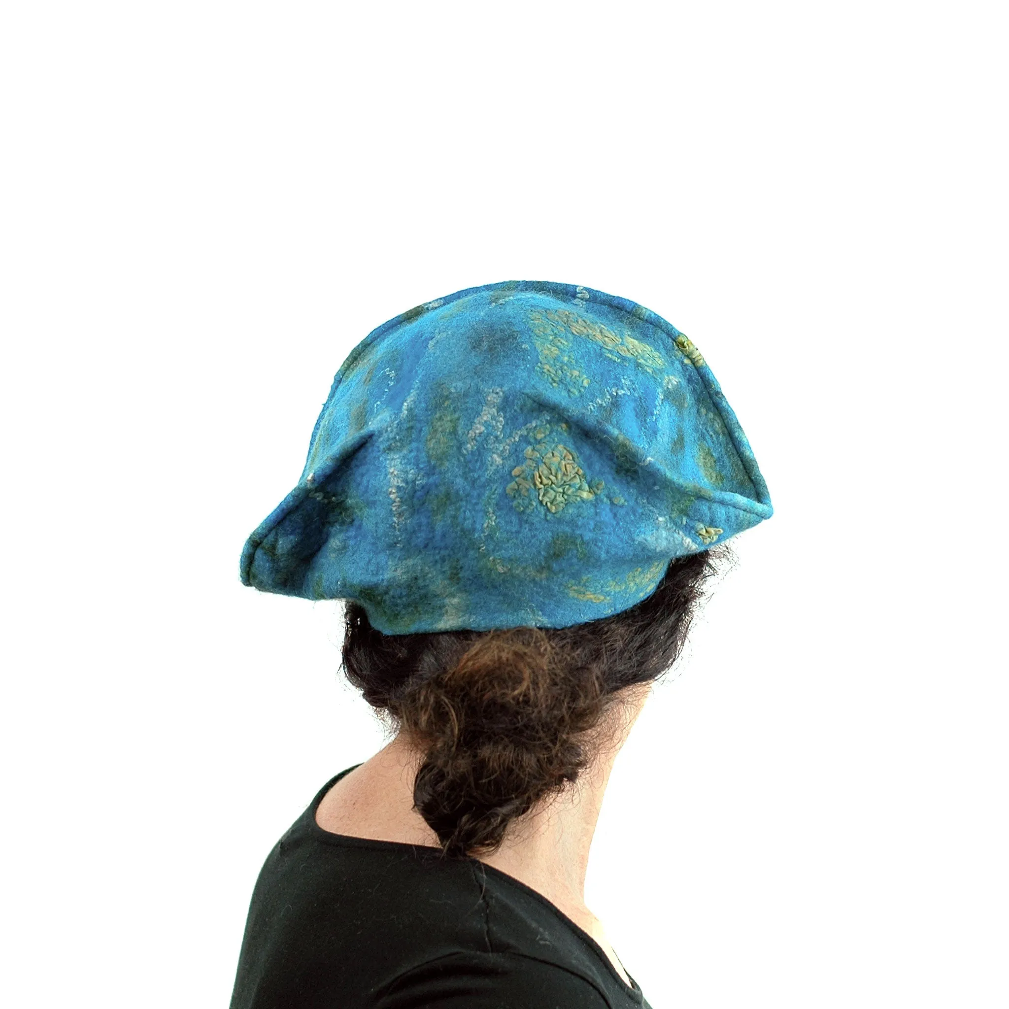 ~ Adopted ~ Turquoise Garrison Cap Style Beret