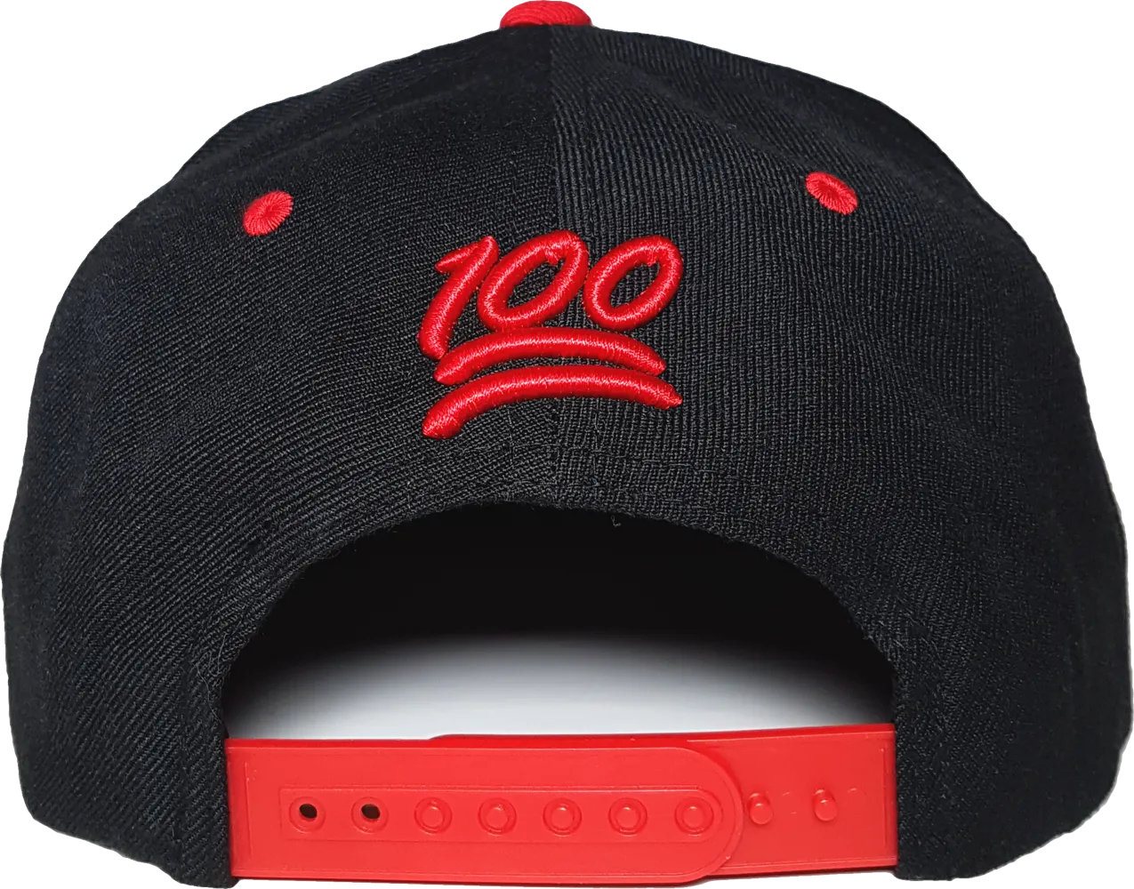100 Emoji Snapback Black Red