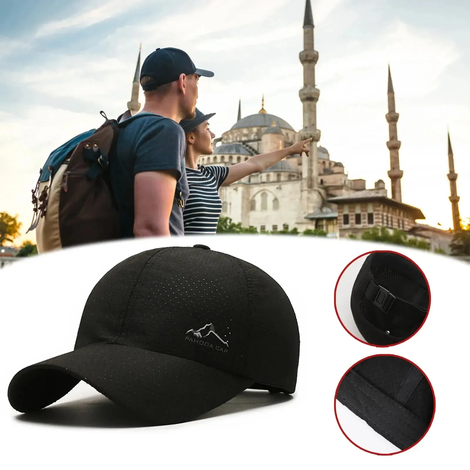 2PCS unisex trucker baseball caps, breathable and comfortable casual hats for outdoor activities