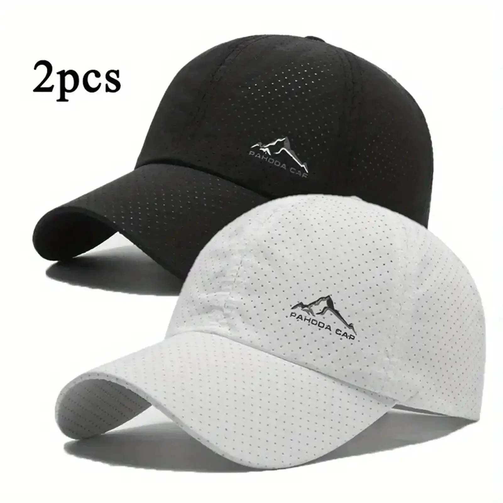 2PCS unisex trucker baseball caps, breathable and comfortable casual hats for outdoor activities