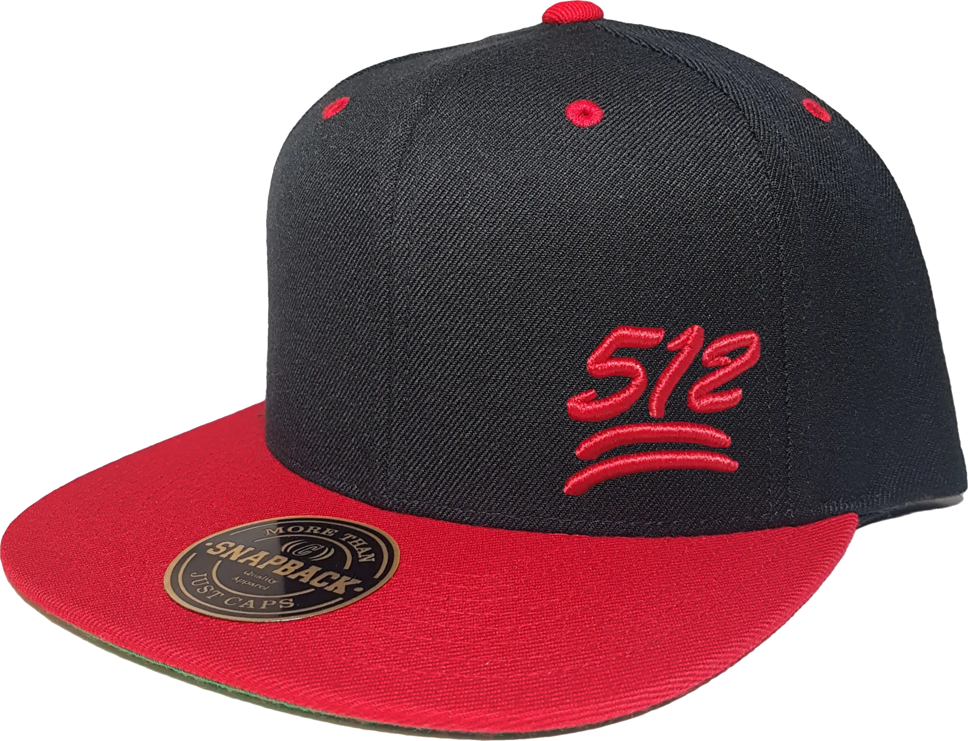 512 Snapback 100 Emoji Inspired Black Red