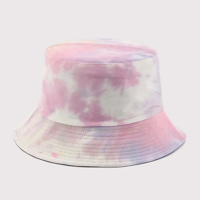 Adult Bucket Hat Fisherman Hat Reversible Fishing Hat Colourful Graffiti Bob Caps Hip Hop Creative Tie Dye Gorros Men Women