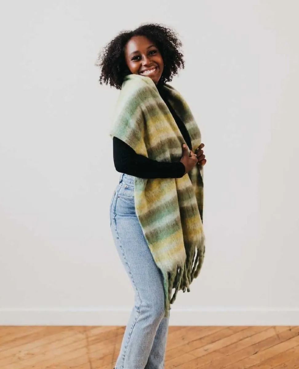Adventure Ombre Scarf Green