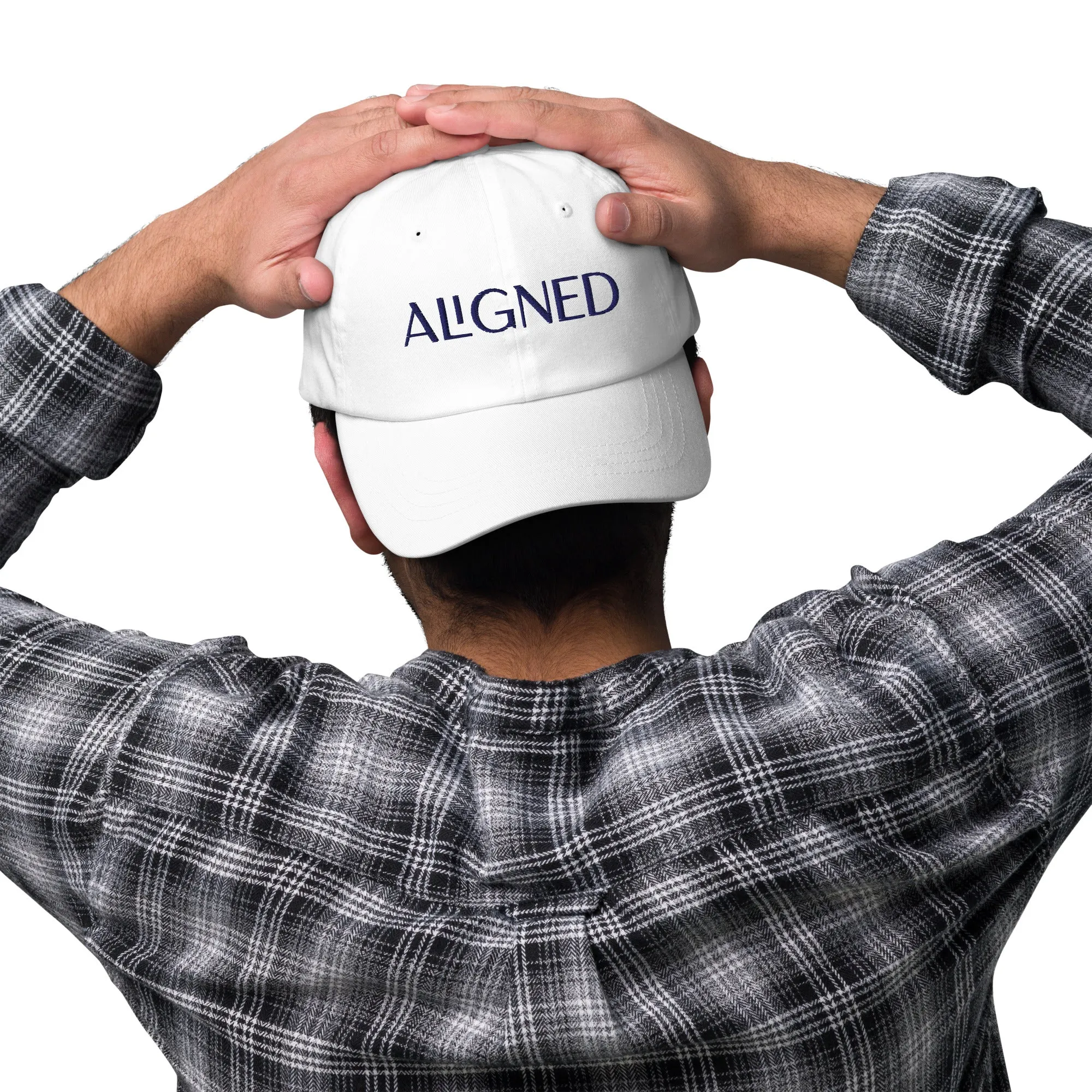 Aligned Dad Hat (Navy Stitch)