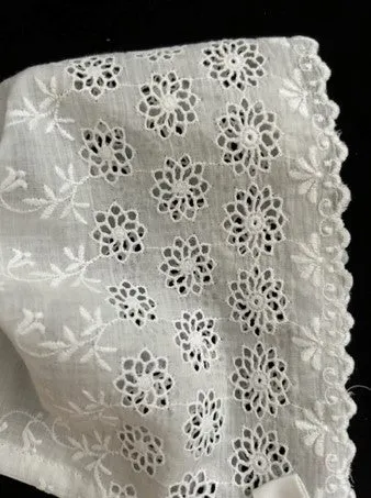 Antique Cut Work Lace Bonnet