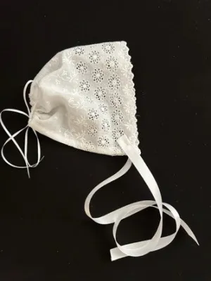 Antique Cut Work Lace Bonnet