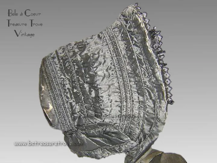 Antique Spoon Bonnet - Circa 1860 - Civil War Era