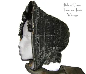 Antique Spoon Bonnet - Circa 1860 - Civil War Era