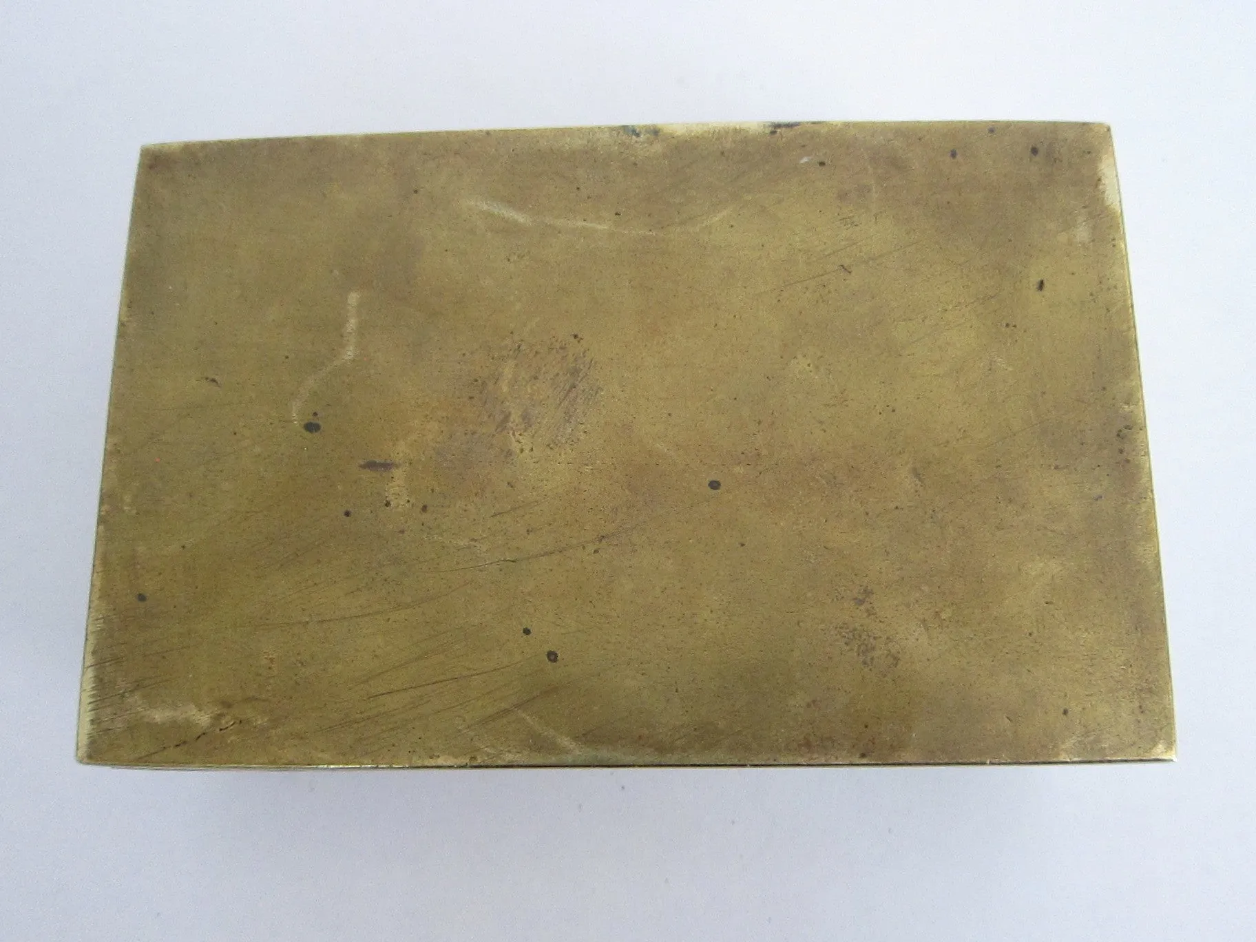 Art Nouveau Engraved Brass Jewelry Box
