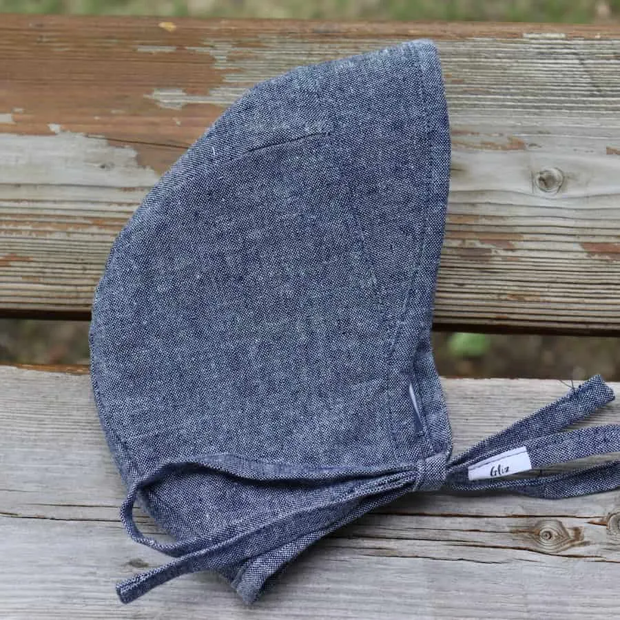 Baby Bonnet - Prairie Denim and Mini Stripes