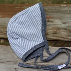 Baby Bonnet - Prairie Denim and Mini Stripes