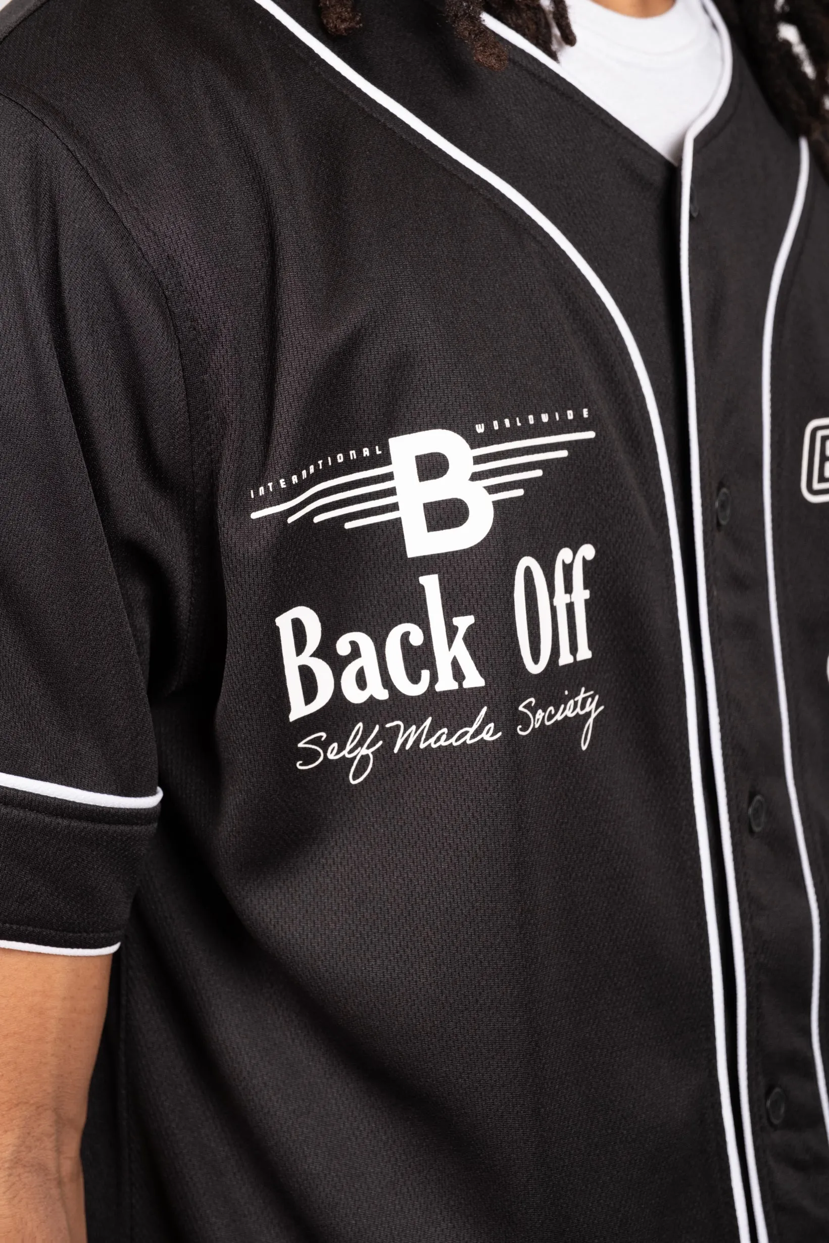 Back Off Mesh Baseball Jersey