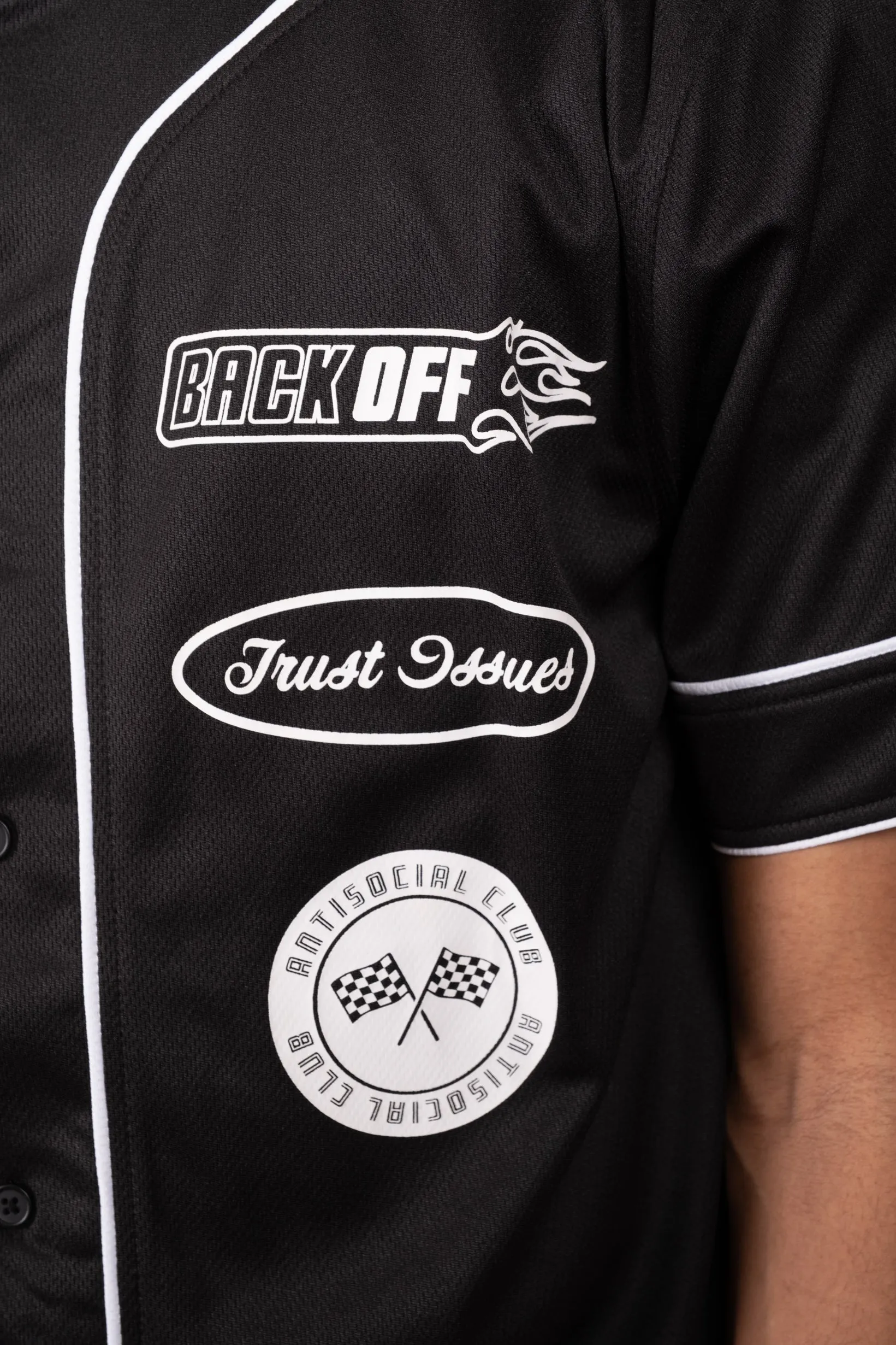 Back Off Mesh Baseball Jersey