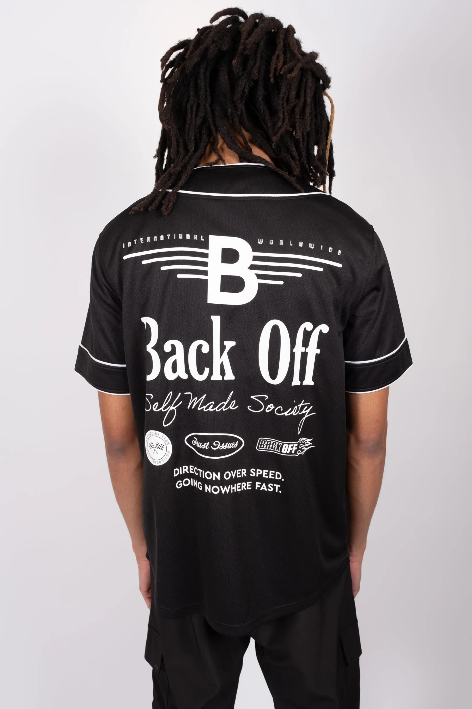 Back Off Mesh Baseball Jersey