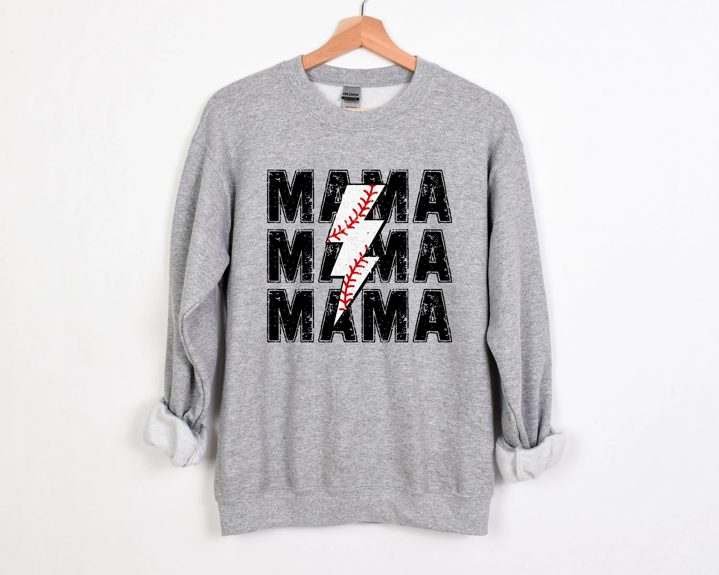 Baseball Mama Bolt - Unisex Fleece Pullover
