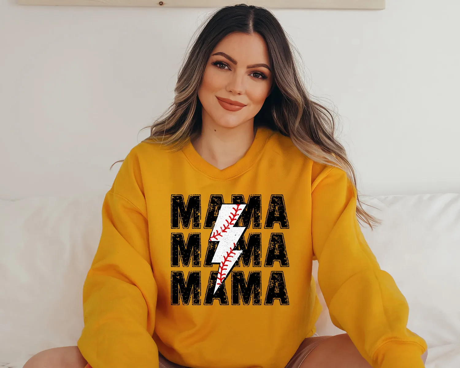 Baseball Mama Bolt - Unisex Fleece Pullover