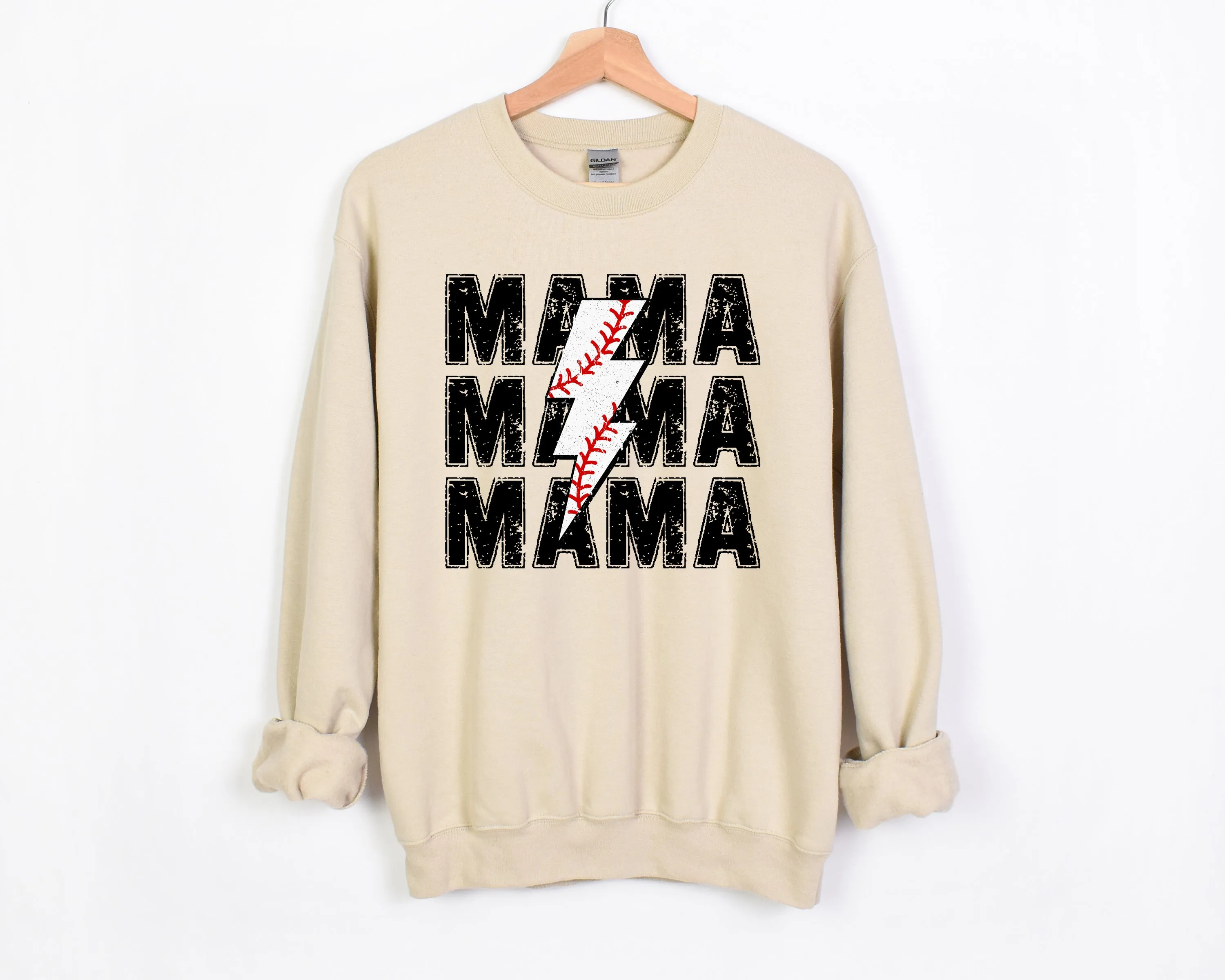Baseball Mama Bolt - Unisex Fleece Pullover