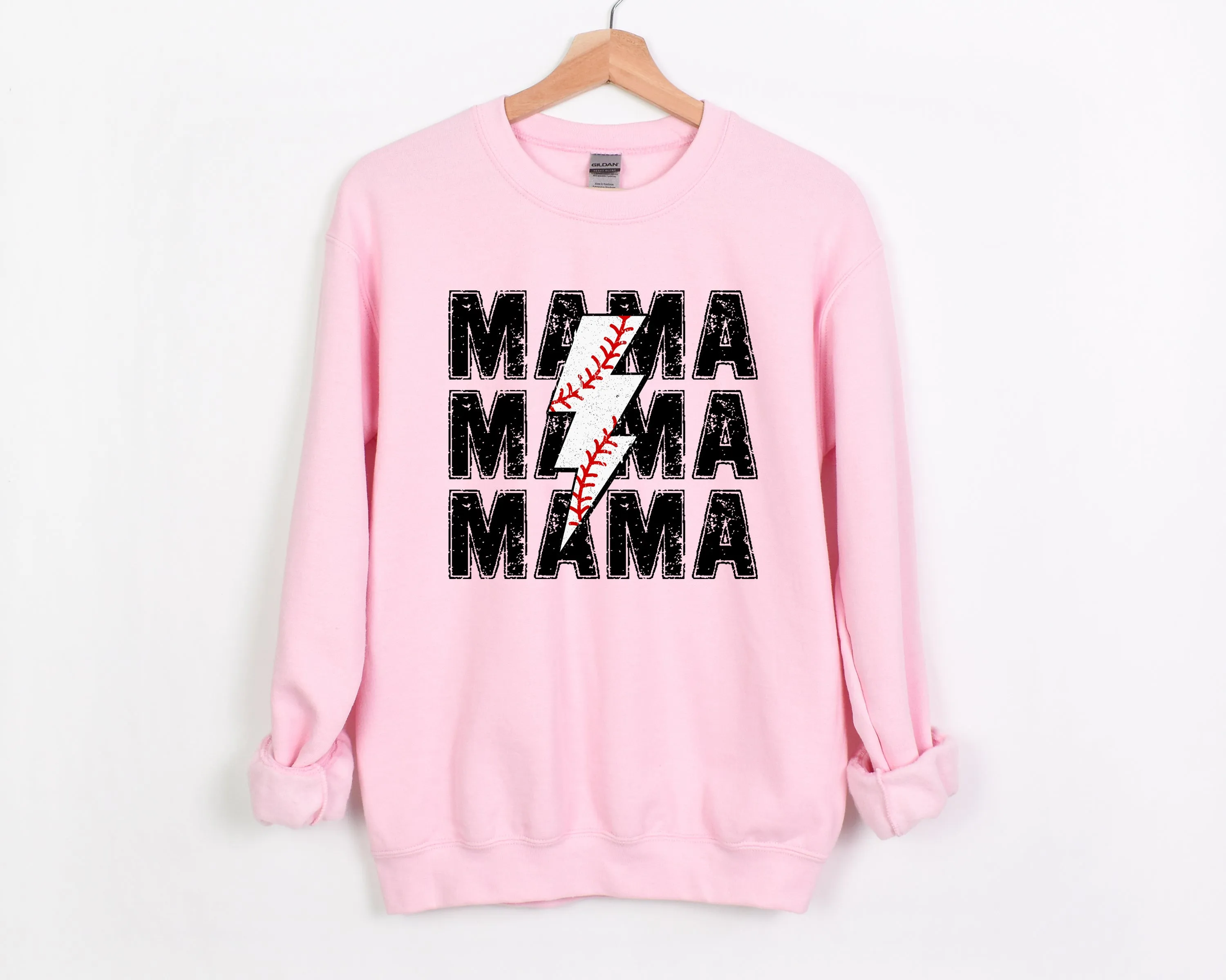 Baseball Mama Bolt - Unisex Fleece Pullover