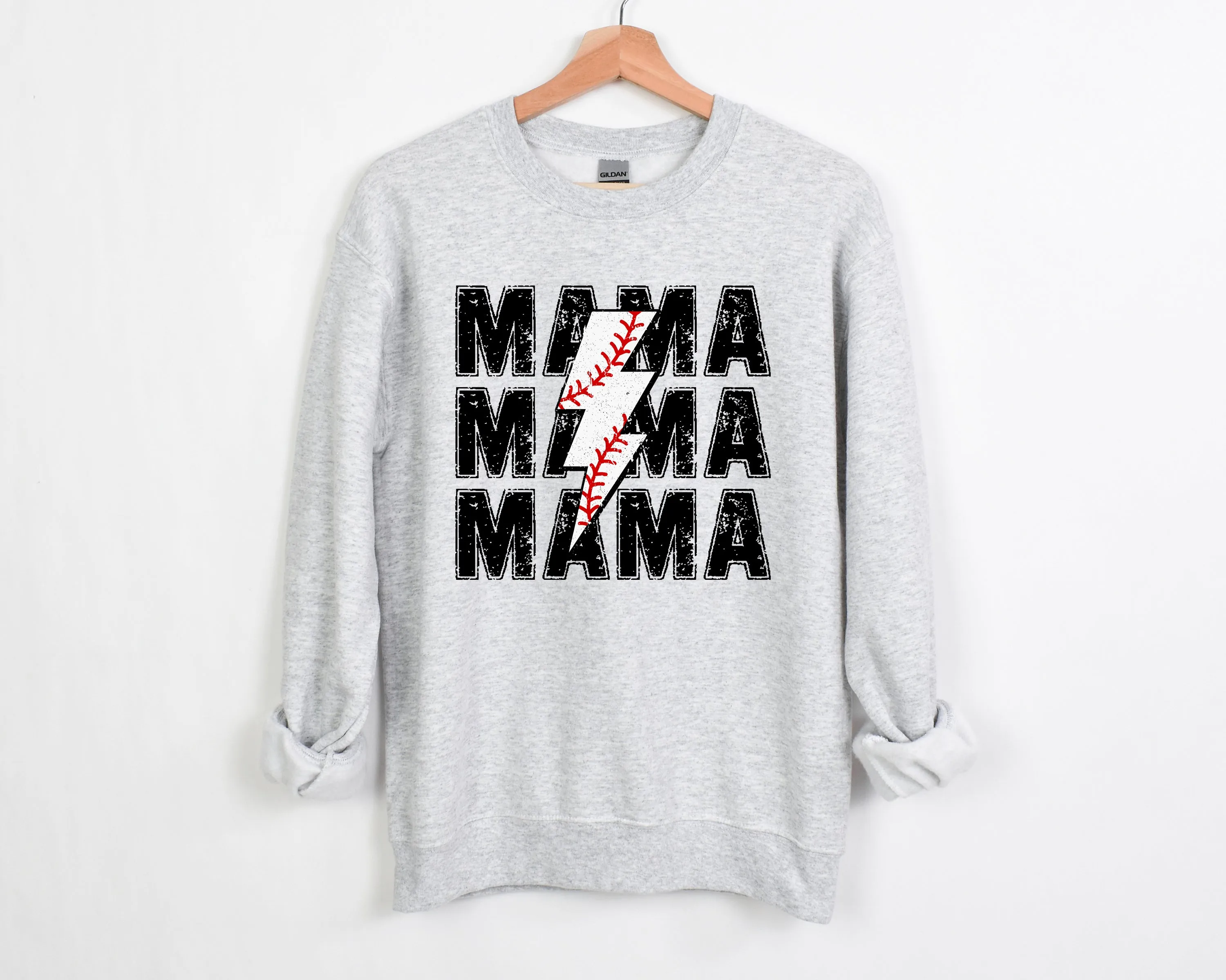 Baseball Mama Bolt - Unisex Fleece Pullover
