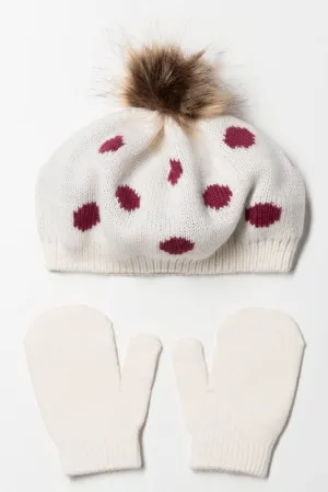 Beret Hat Set Natural
