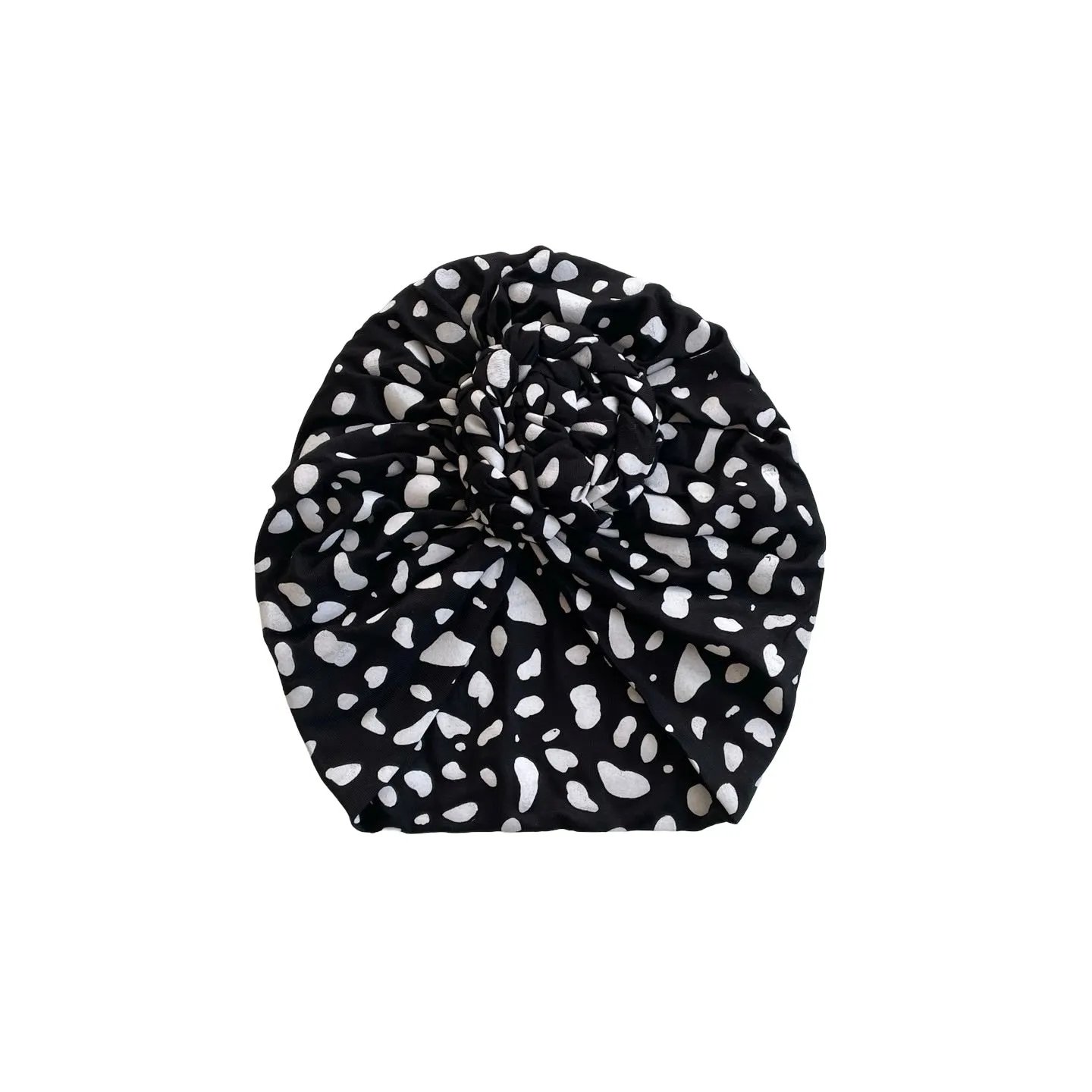 Black and White Chain Knot Turban