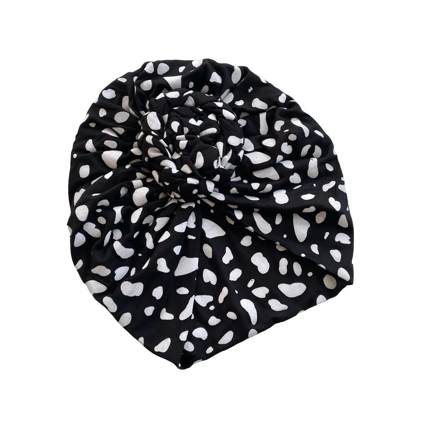 Black and White Chain Knot Turban