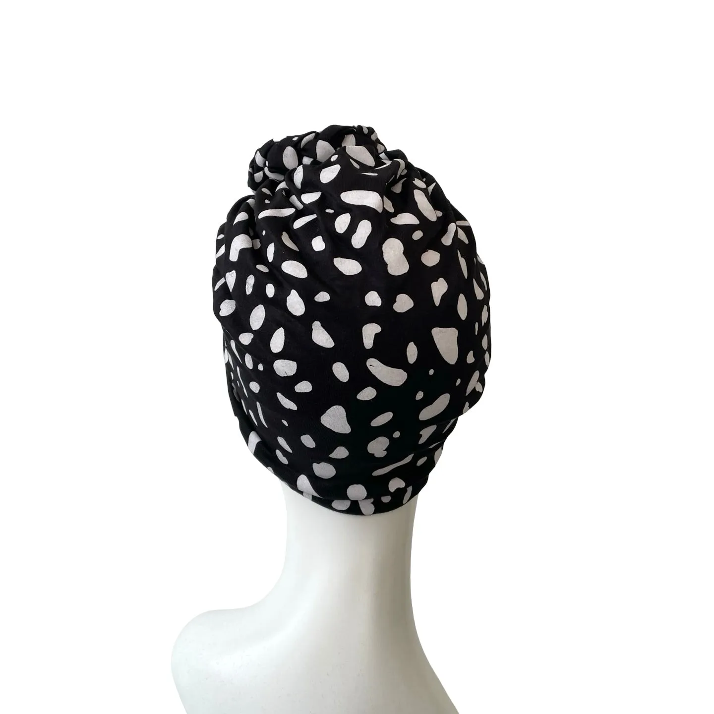 Black and White Chain Knot Turban