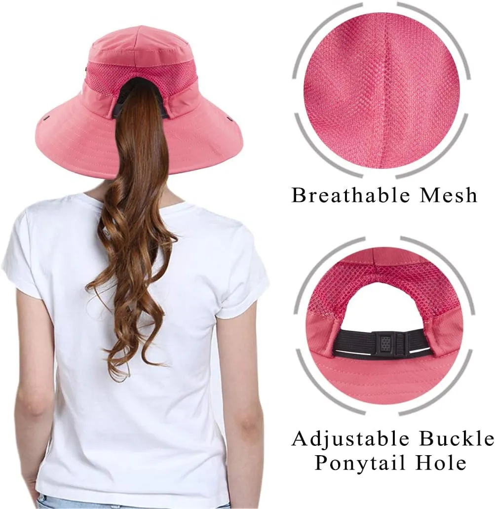 Breathable UV Protection Ponytail Sun Hat – Perfect for Beach Days, Trips & Outdoor Fun