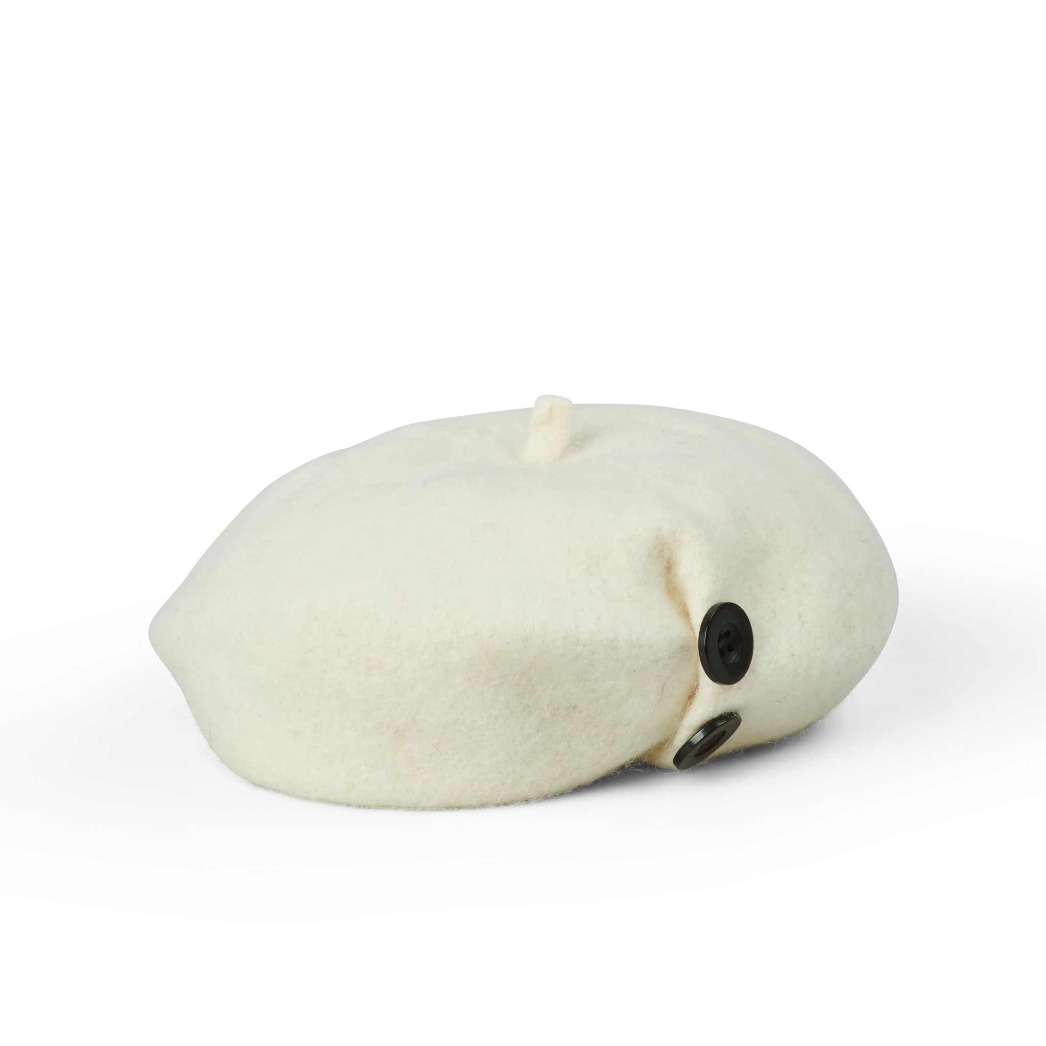 Button Ivory Beret