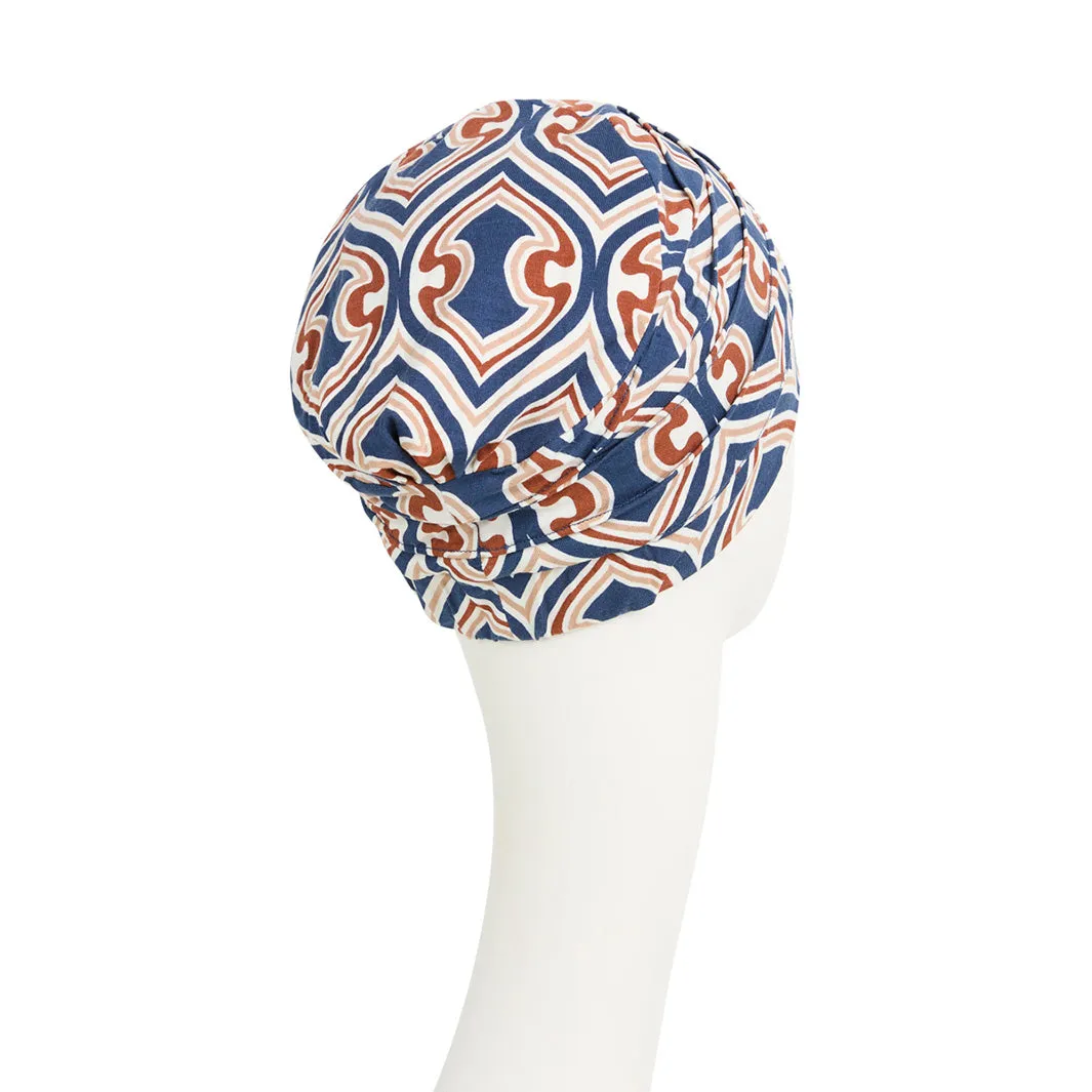 Christine Yoga Turban - Endless Shapes of Blue