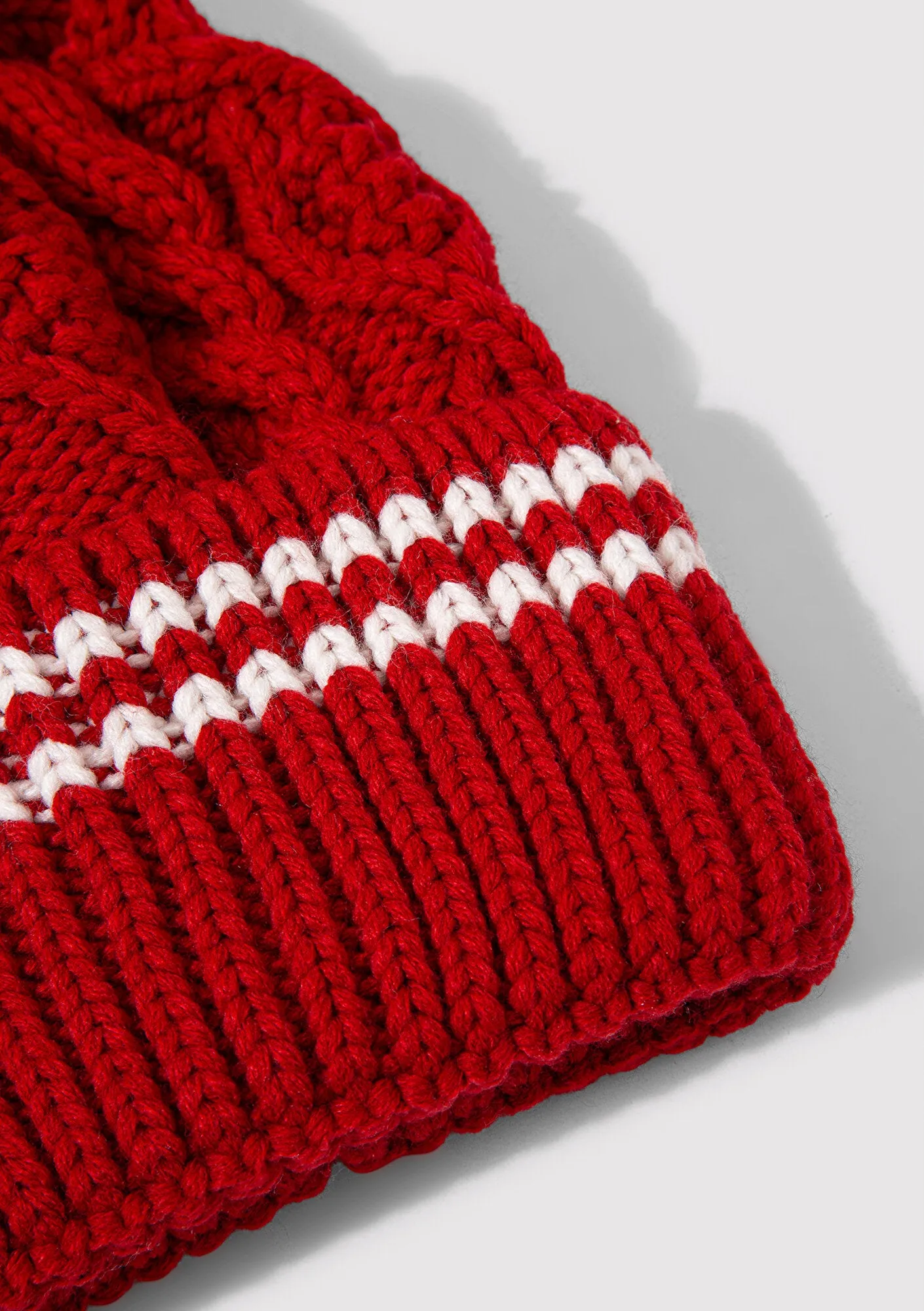 Christmas Printed Red Beanie