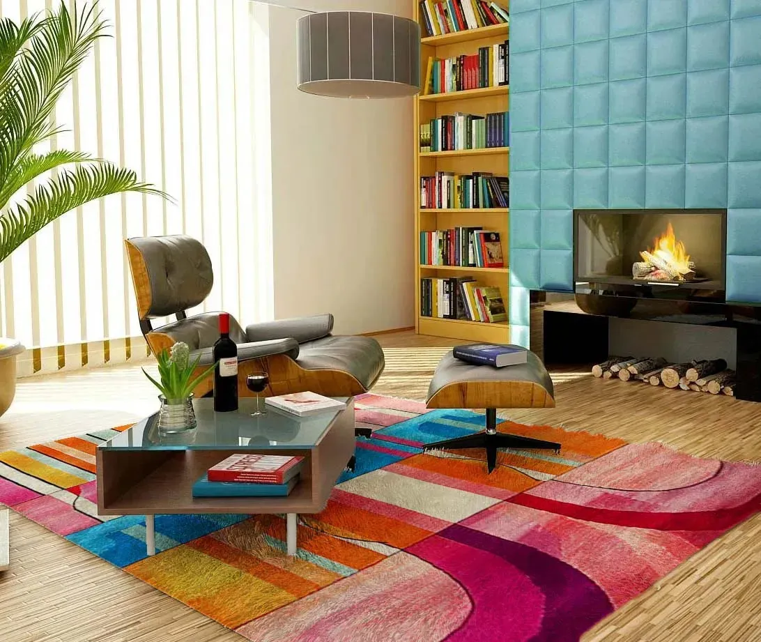 Chroma Groove Hand Tufted Rug