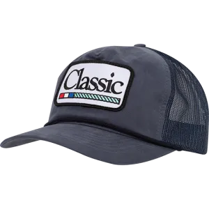 Classic Ropes Distressed Navy Retro Mesh Cap with Logo Patch