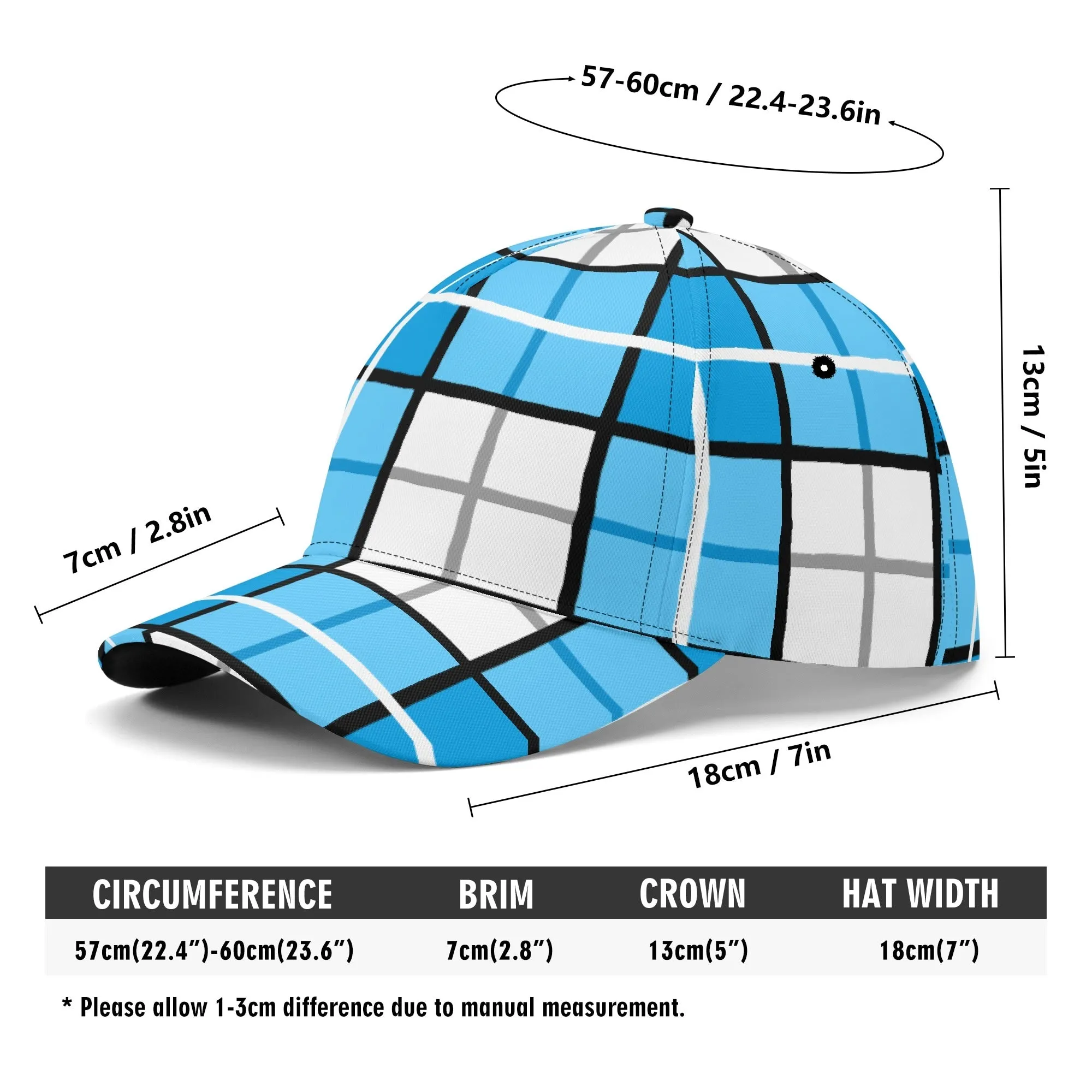 'Clyde Sky Blue' Happy Tartan® Baseball Cap