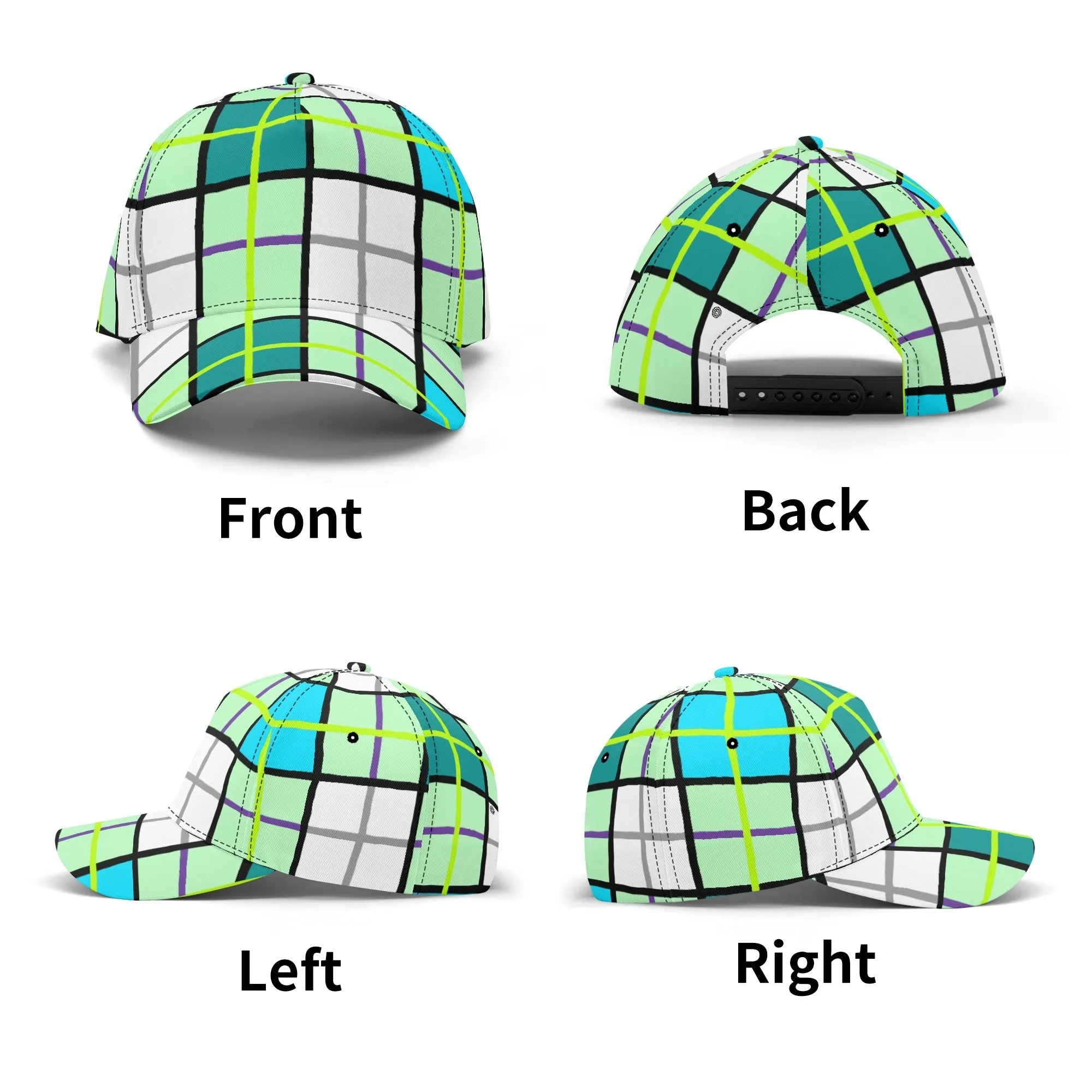 'Clyde Sky Green' Happy Tartan® Baseball Cap