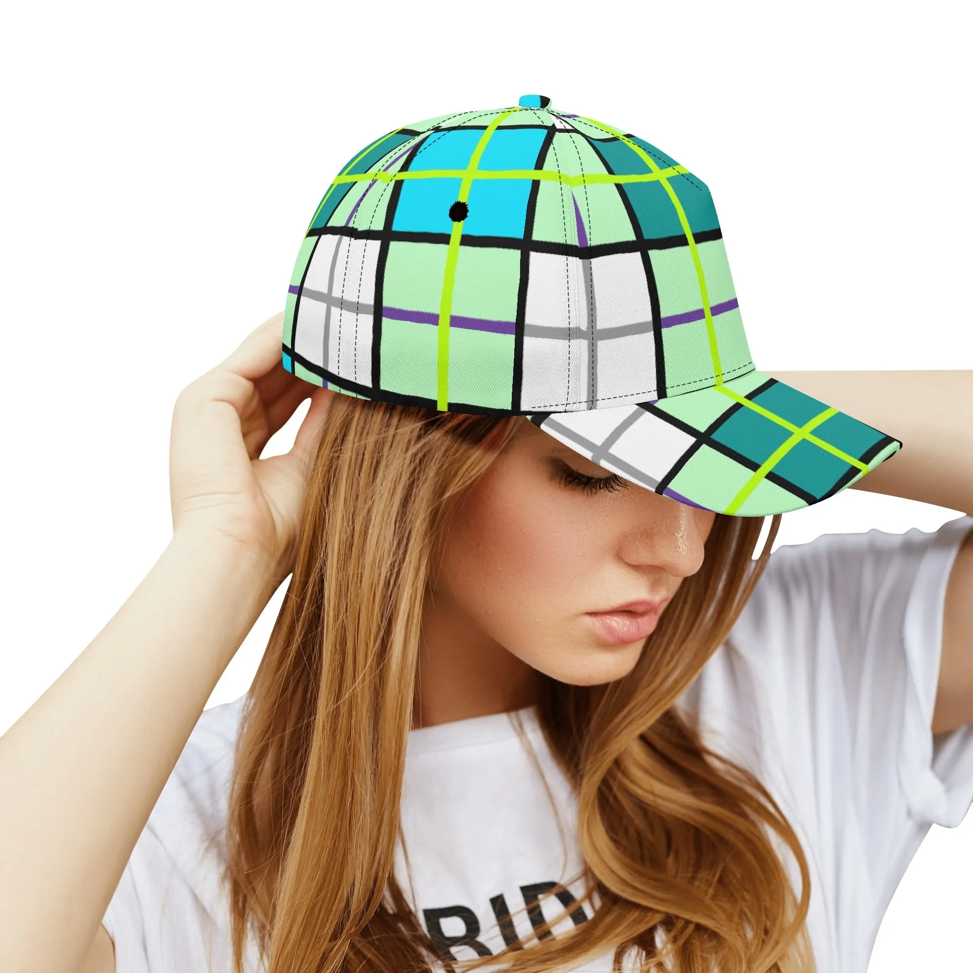 'Clyde Sky Green' Happy Tartan® Baseball Cap