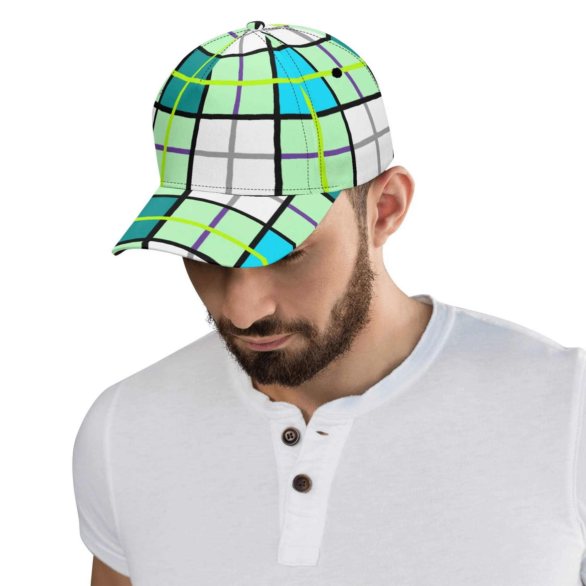 'Clyde Sky Green' Happy Tartan® Baseball Cap