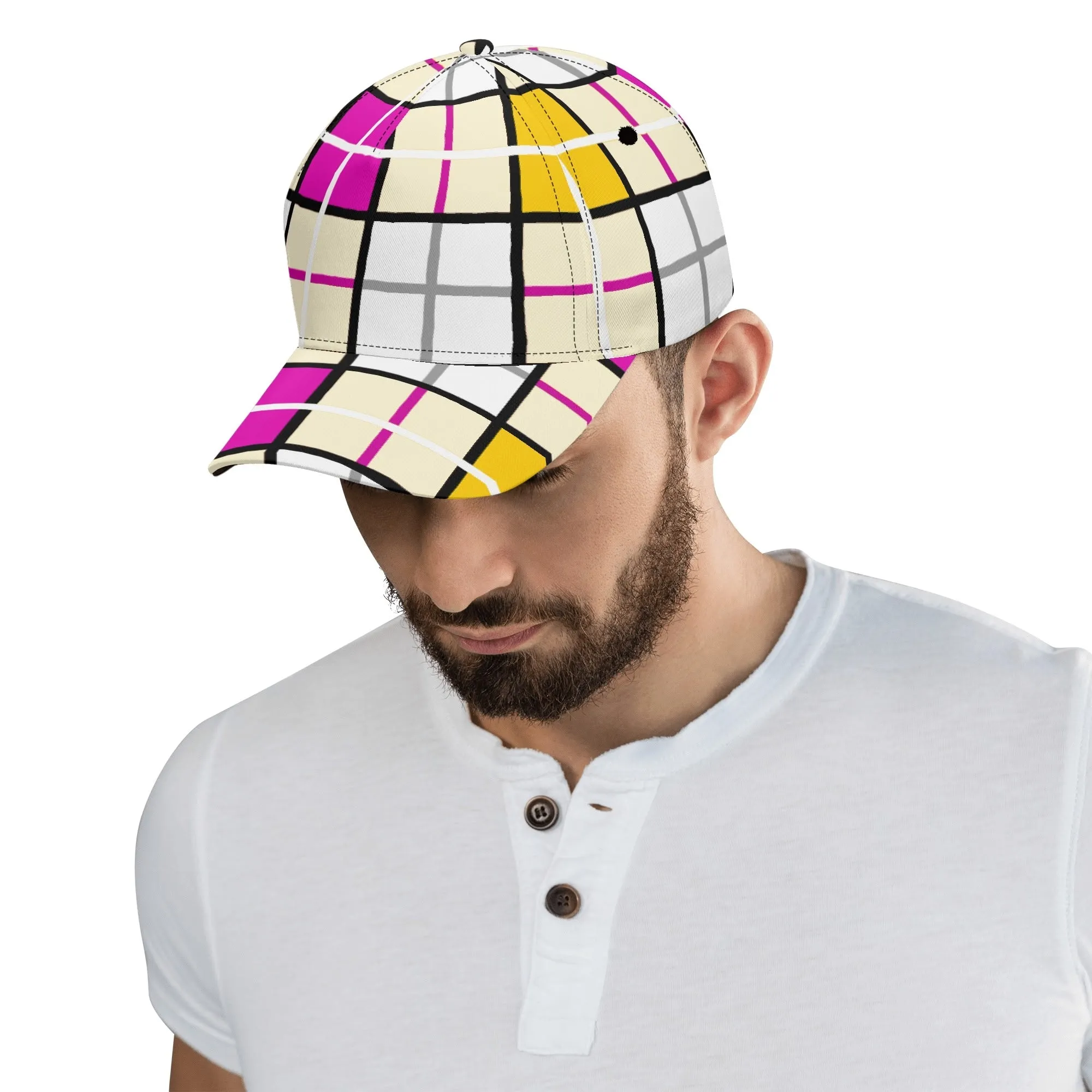 'Clyde Sky Rhubarb' Happy Tartan® Baseball Cap