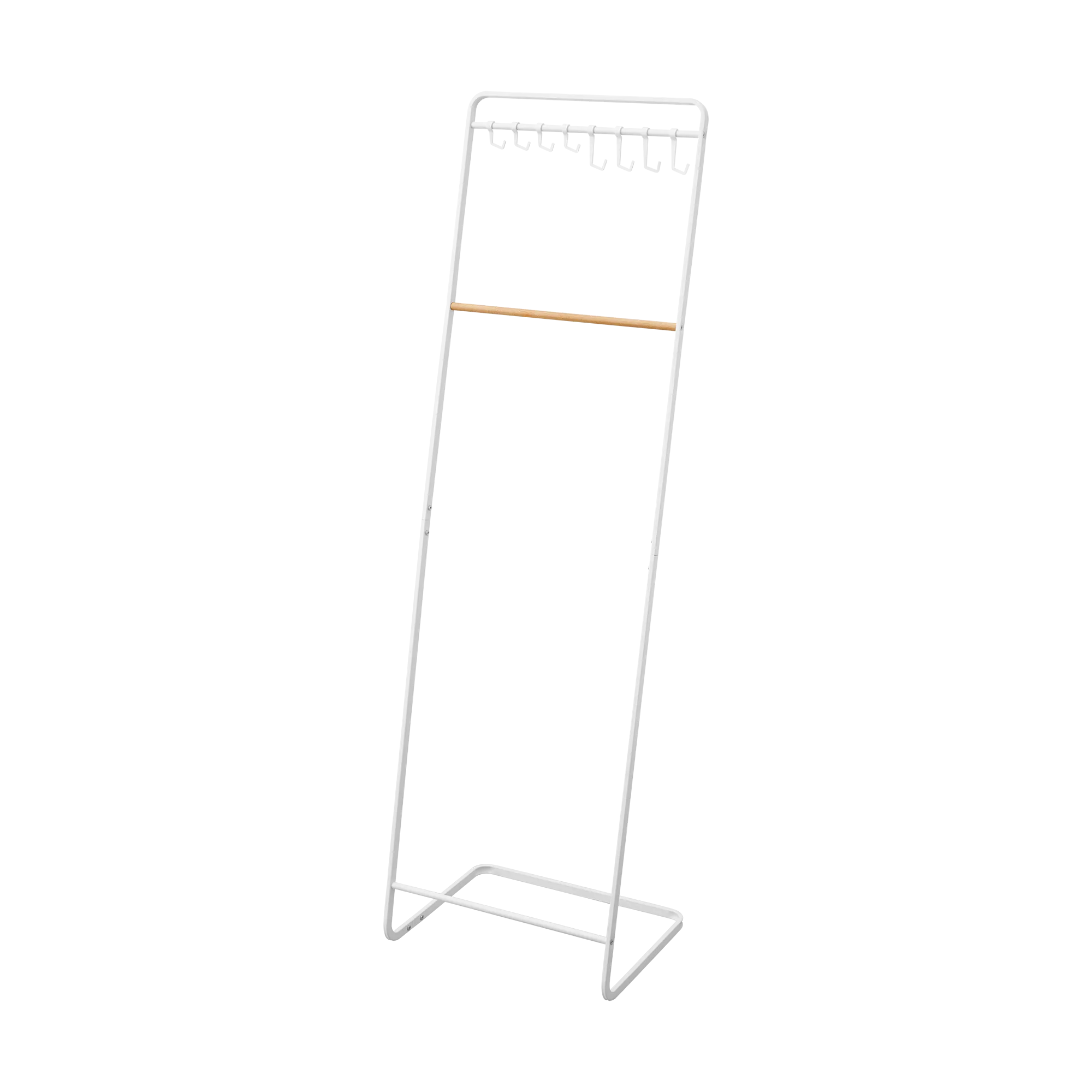 Coat Rack with Hat Storage (66" H)  - Steel   Wood from Yamazaki Home