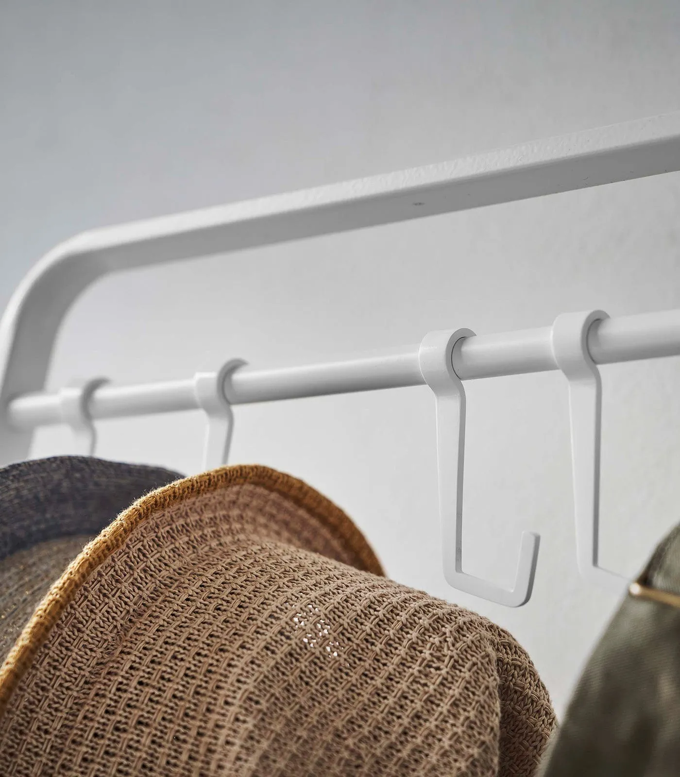 Coat Rack with Hat Storage (66" H)  - Steel   Wood from Yamazaki Home