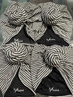 Coco Stripe Pre-Tied Turban