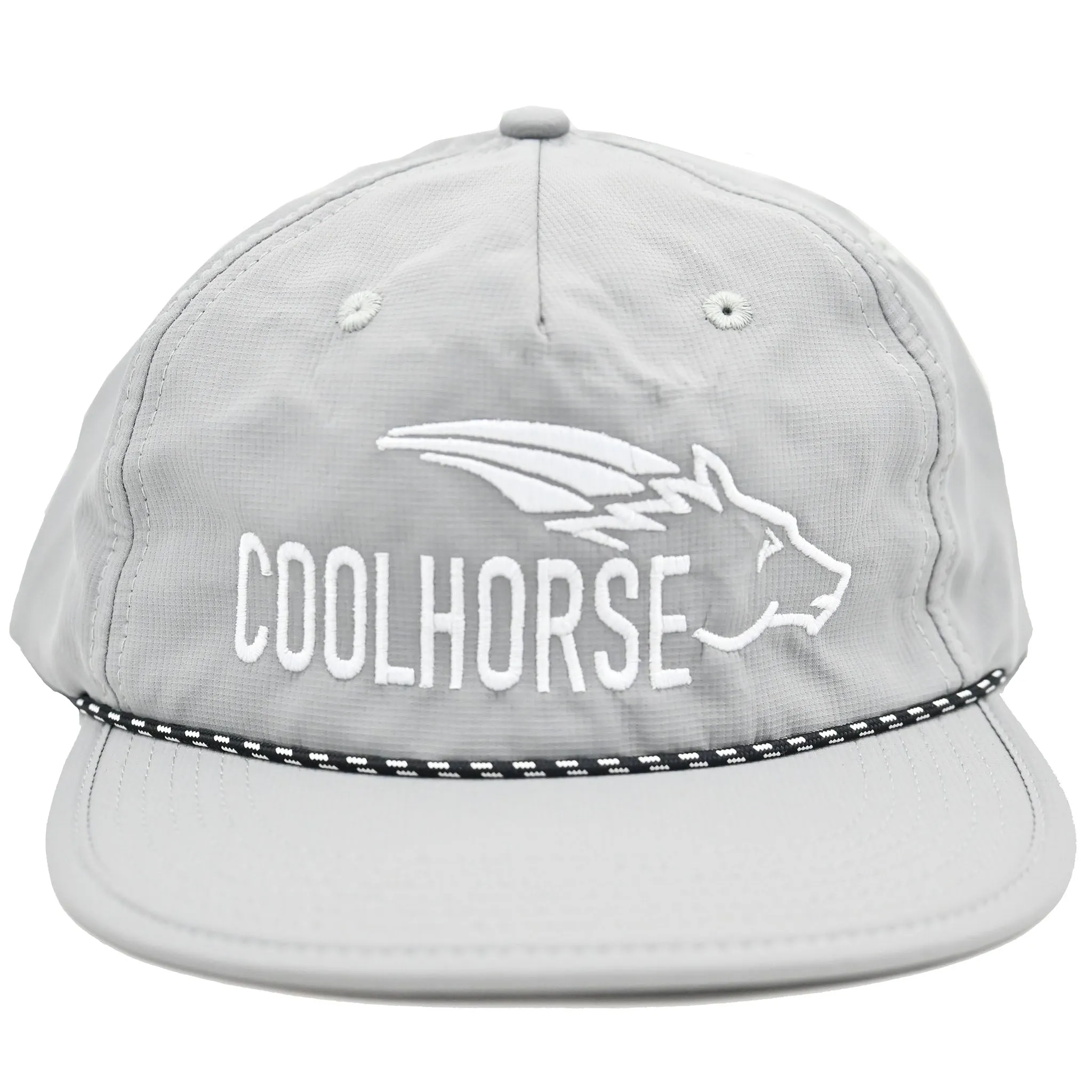 Coolhorse Grey Unstructured Lake Cap with White Logo
