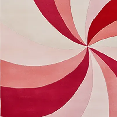 Crimson Swirl Hand Tufted Rug