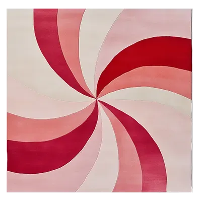 Crimson Swirl Hand Tufted Rug