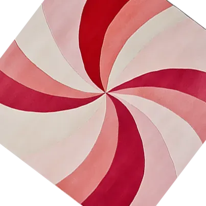 Crimson Swirl Hand Tufted Rug