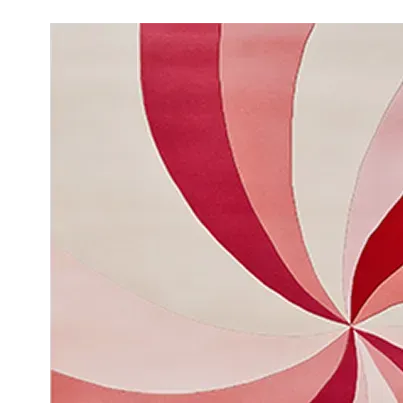 Crimson Swirl Hand Tufted Rug