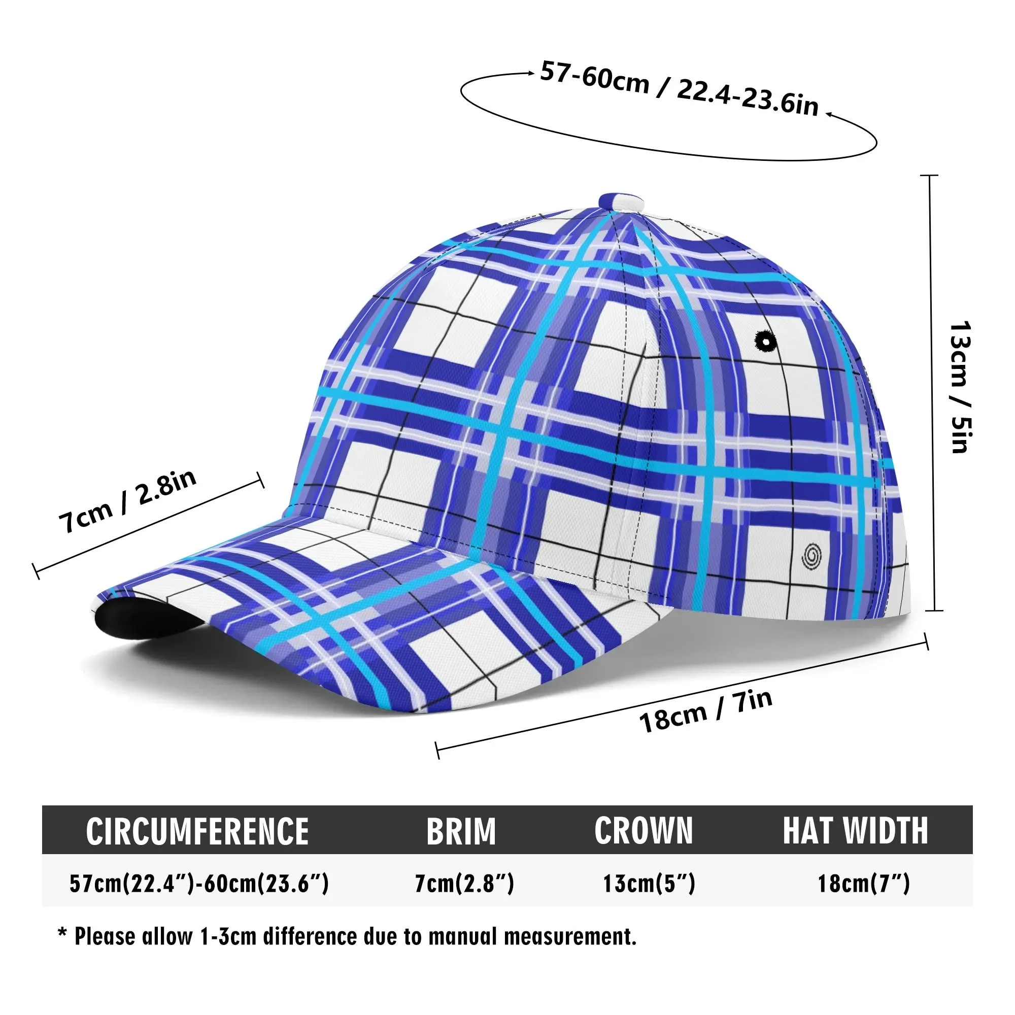 ✨'Cumbrae Sky' Happy Tartan® Baseball Cap✨