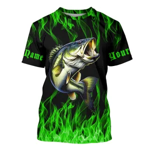 Custom Bass Fishing jerseys, Bass Fishing T-Shirts personalized Fishing gifts | green IPHW3536