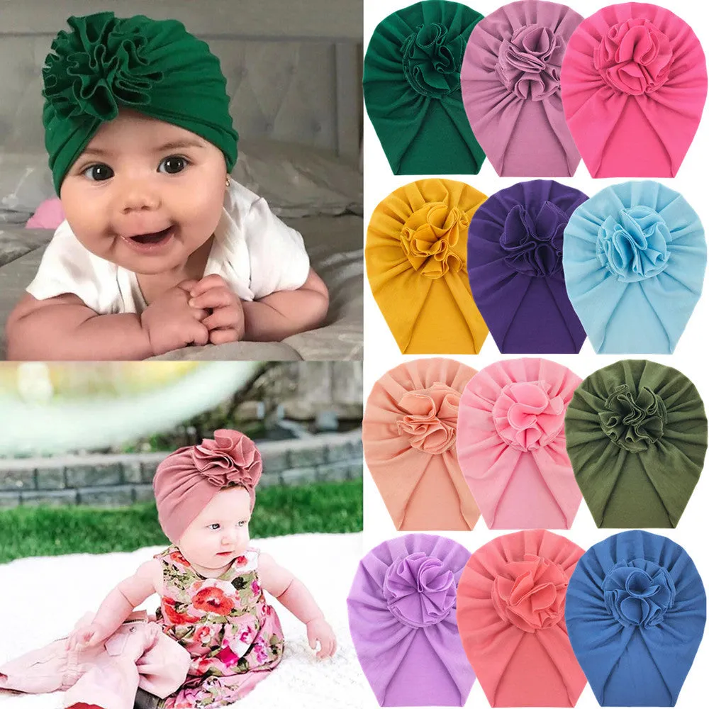 Cute Ruffle Ball Turban / Cap