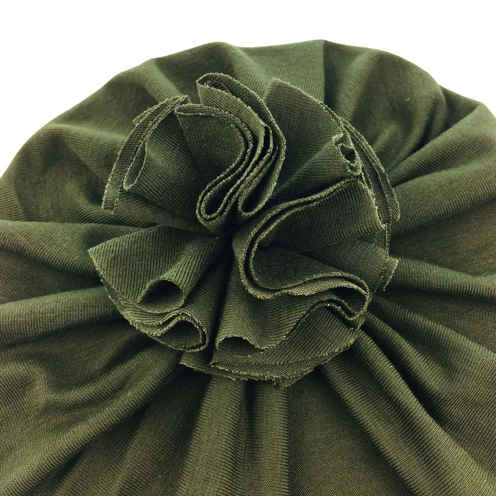 Cute Ruffle Ball Turban / Cap